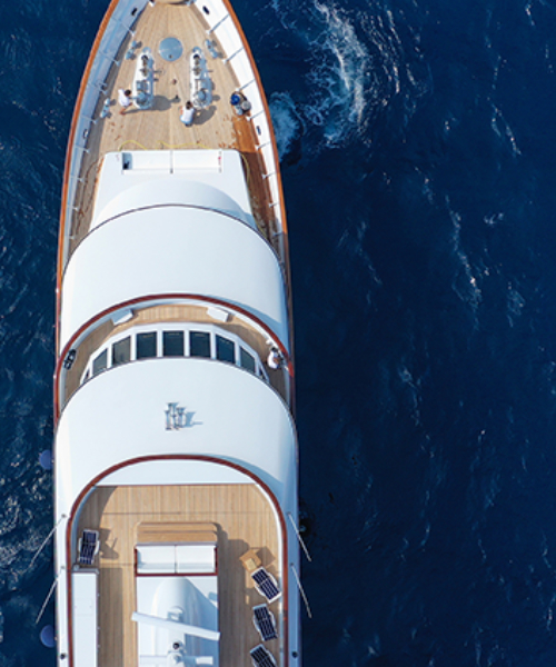 Insured4Marine - A birdseye view of a boat over the sea